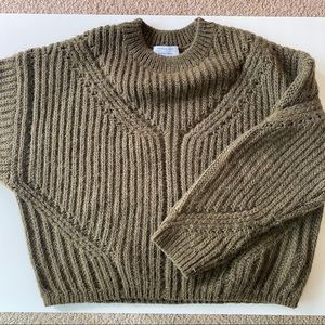 NWOT Oversized Curved Knit Sweater